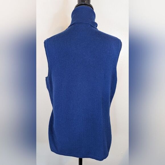 VTG Cashmere Sleeveless Whimsigoth Dark Academia Quiet Luxury Old Money XL - Picture 5 of 8